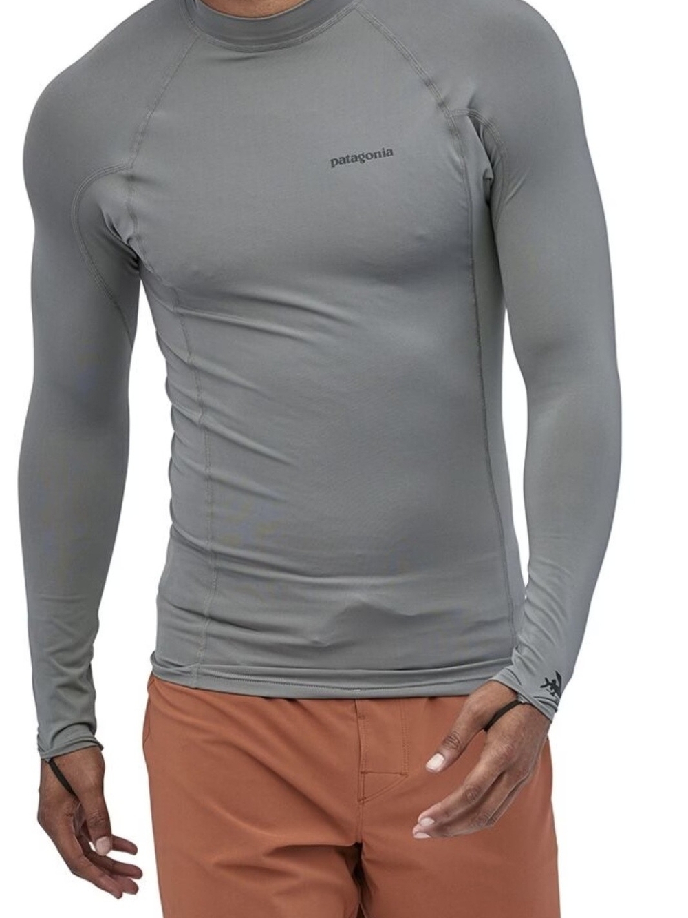 Patagonia Men's Long Sleeve Rash Guard in Gray